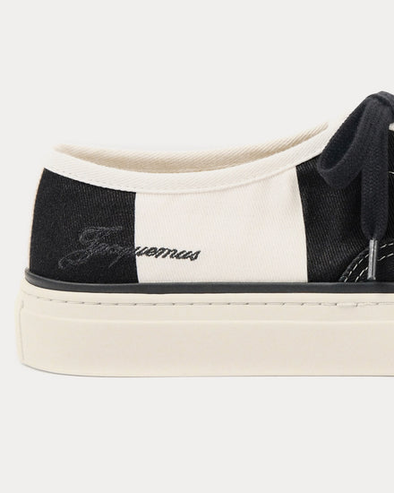 Jacquemus Men's The Féfé Ivory / Black Low Top Sneakers