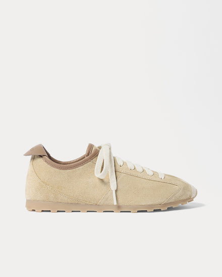 Jacquemus The Tennis Calfskin Suede Beige Low Top Sneakers - 1