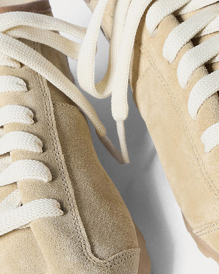 Jacquemus The Tennis Calfskin Suede Beige Low Top Sneakers - 5