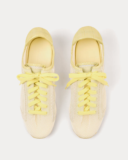 Jacquemus The Tennis Mesh Dusty Yellow Low Top Sneakers - 2