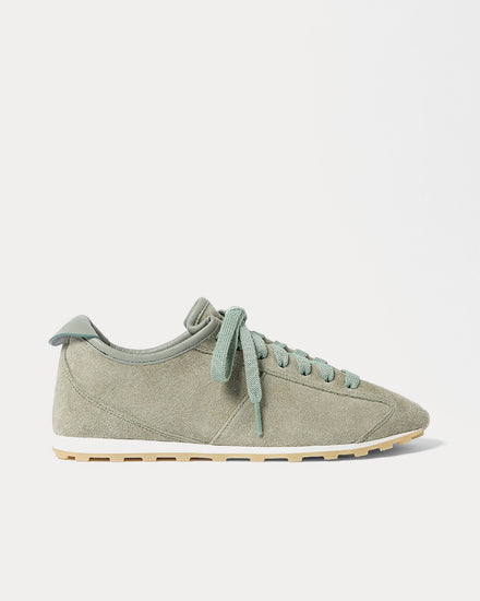 Jacquemus The Tennis Calfskin Suede Pale Khaki Low Top Sneakers - 1