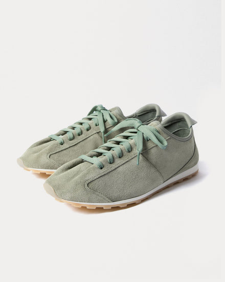 Jacquemus The Tennis Calfskin Suede Pale Khaki Low Top Sneakers - 3