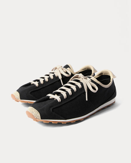 Jacquemus The Tennis Canvas Black Low Top Sneakers - 3