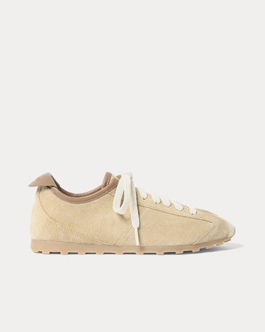 Jacquemus The Tennis Calfskin Suede Beige Low Top Sneakers