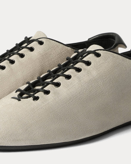 Jacquemus The Tennis 'Les Pantoufles' Greige / Black Derby Slippers - 5