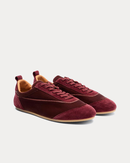 Jil Sander Etage Velvet Cherry Wood Low Top Sneakers - 3