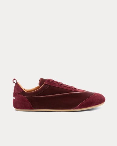 Jil Sander Etage Velvet Cherry Wood Low Top Sneakers