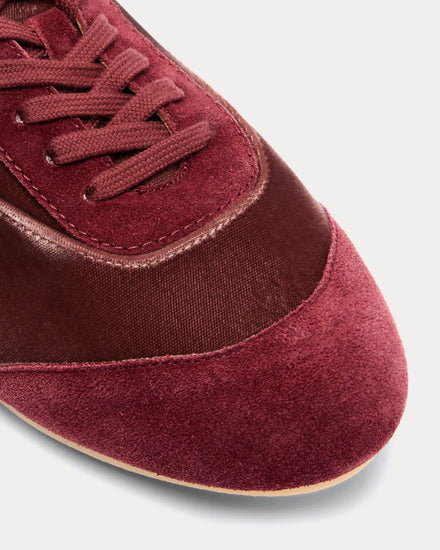 Jil Sander Etage Velvet Cherry Wood Low Top Sneakers - 5