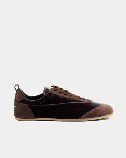 Jil Sander Etage Velvet Chocolate Plum Low Top Sneakers - 1