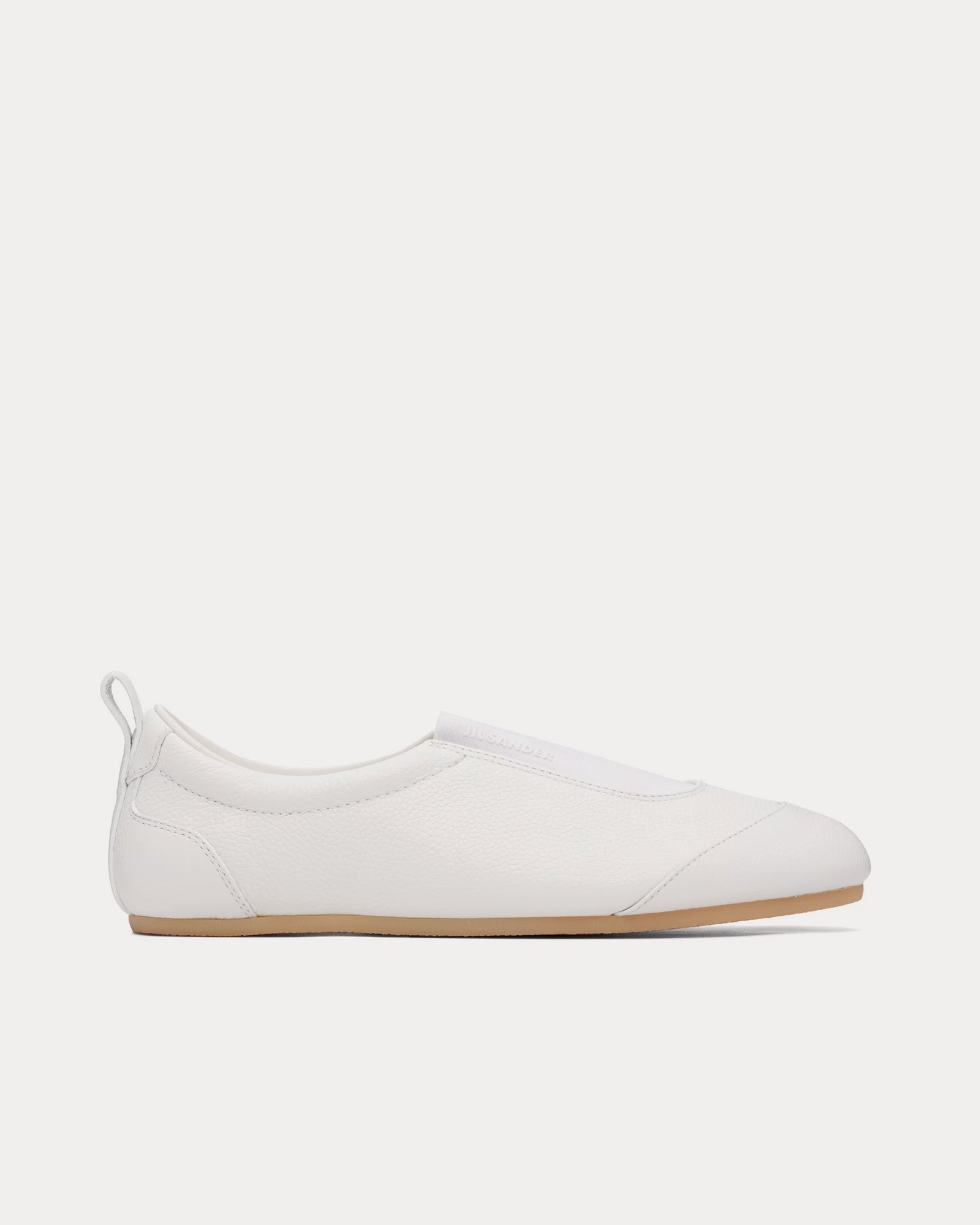 Jil Sander Women's Etage Leather Porcelain Slip On Sneakers