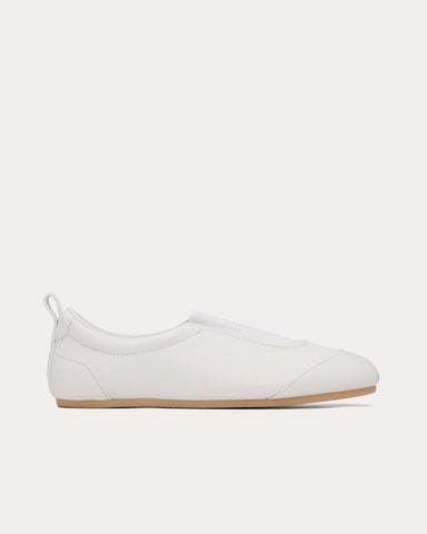 Jil Sander Etage Leather Porcelain Slip On Sneakers