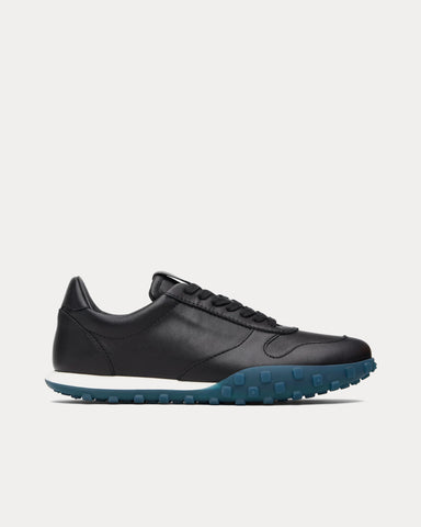 Jil Sander Moon Leather Black / Blue Low Top Sneakers