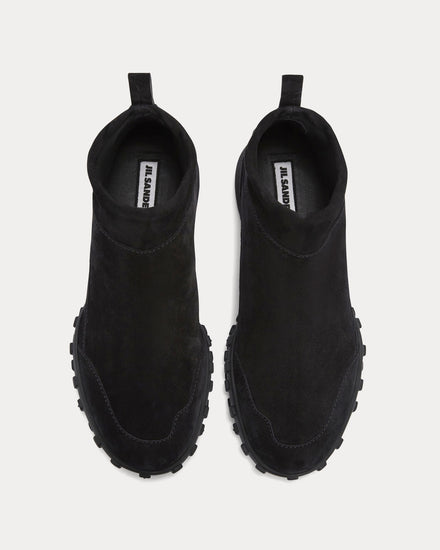 Jil Sander Moon Suede Black Sneaker Boots - 2