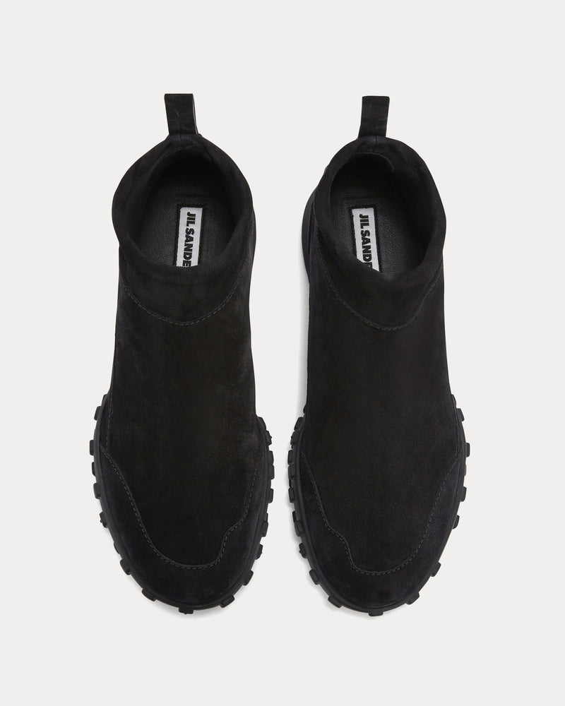 Jil Sander Moon Suede Black Sneaker Boots - 2