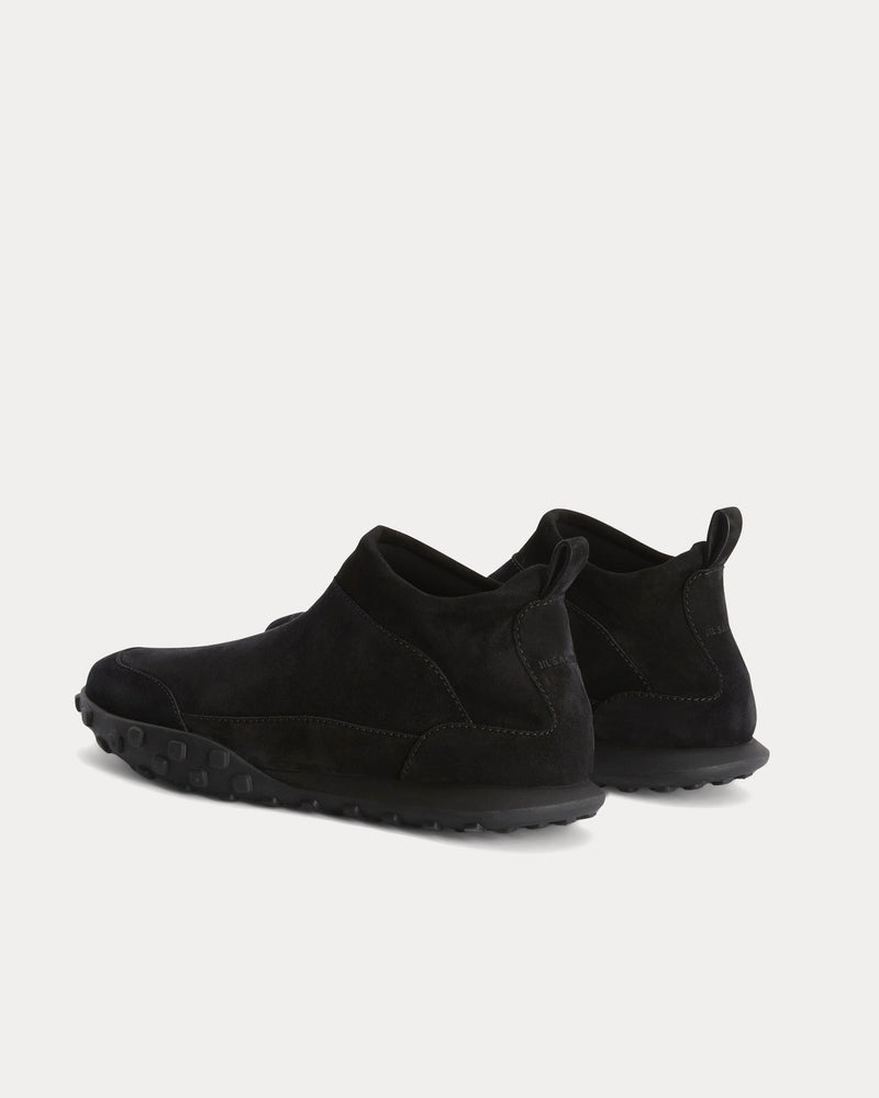 Jil Sander Moon Suede Black Sneaker Boots - 3