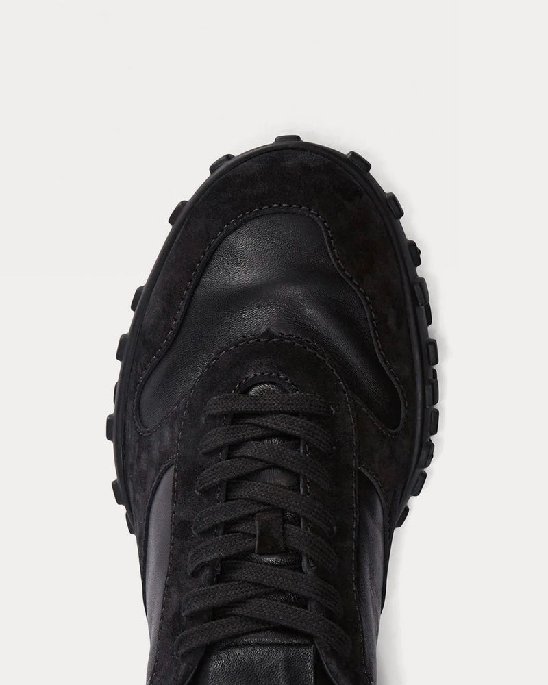 Jil Sander Moon Suede Black Low Top Sneakers - 5