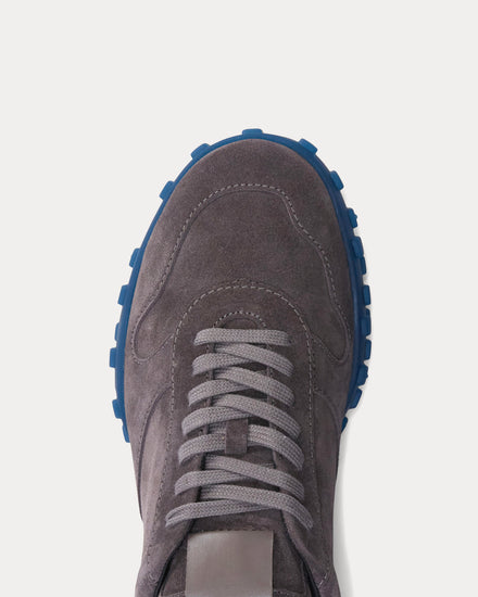 Jil Sander Moon Suede Magnet / Blue Low Top Sneakers - 5