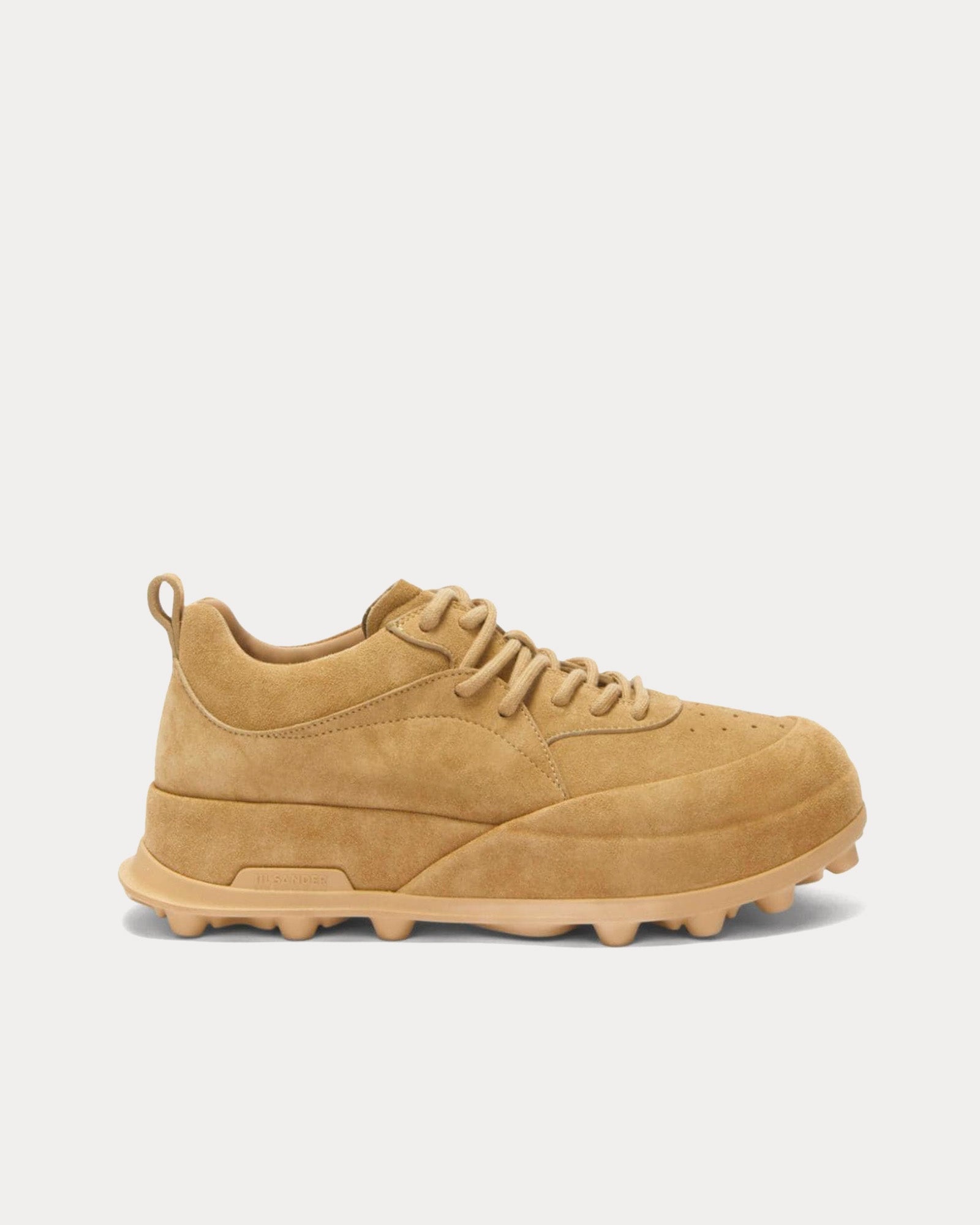 Jil Sander Men's Orb Suede Sand Beige Low Top Sneakers