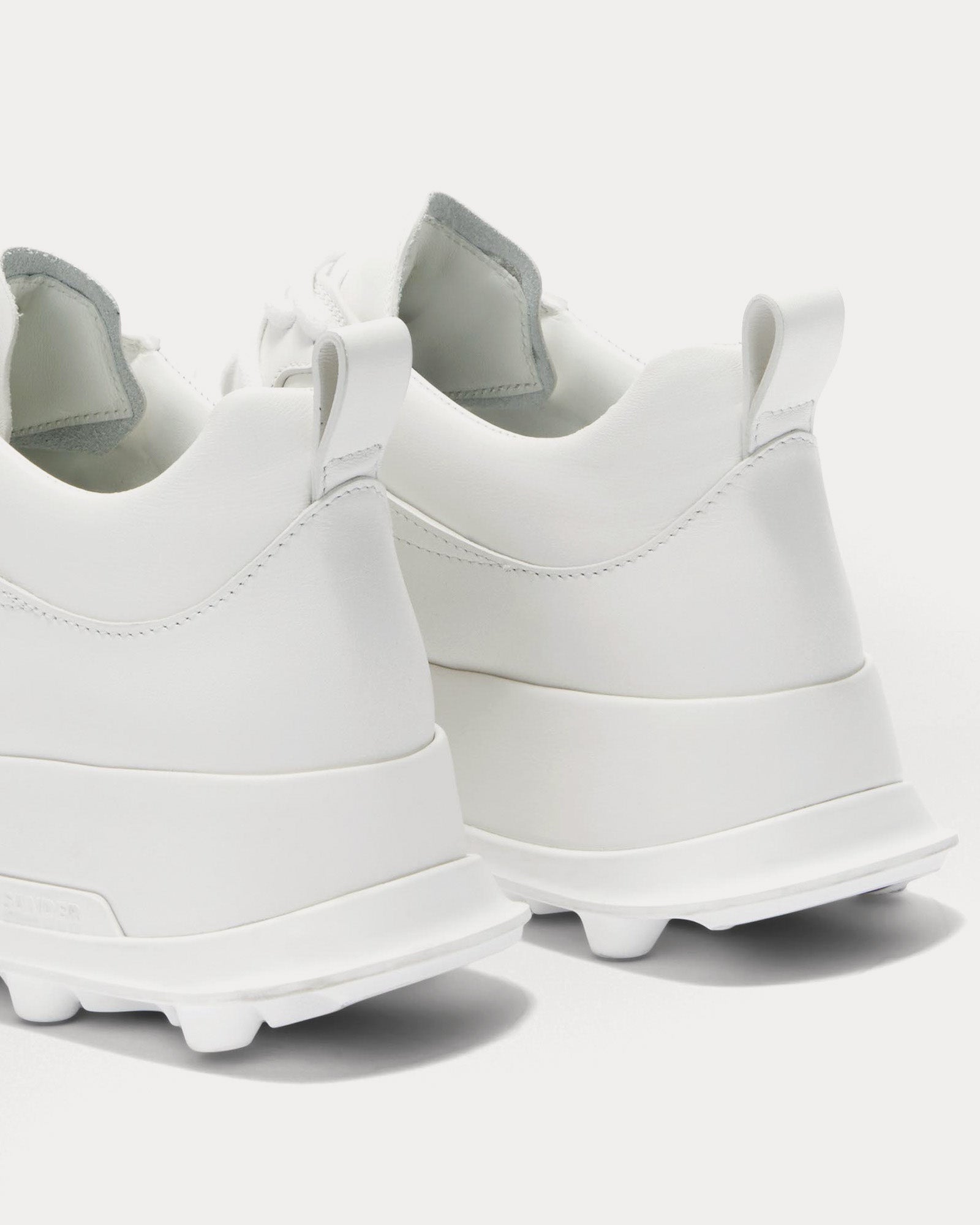 Jil Sander - Orb Leather Porcelain White Low Top Sneakers