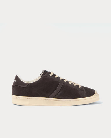 Jil Sander Suede Burgundy Low Top Sneakers