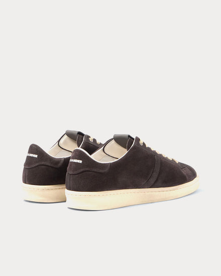 Jil Sander Suede Burgundy Low Top Sneakers - 4