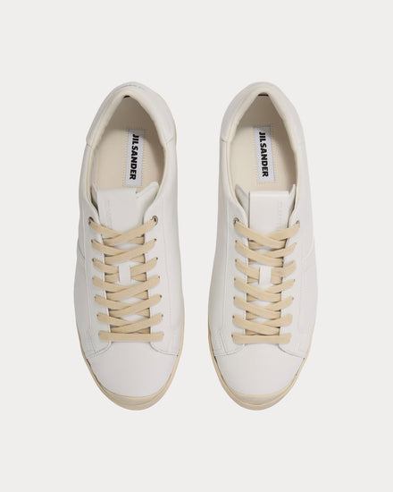Jil Sander Leather White Low Top Sneakers - 2