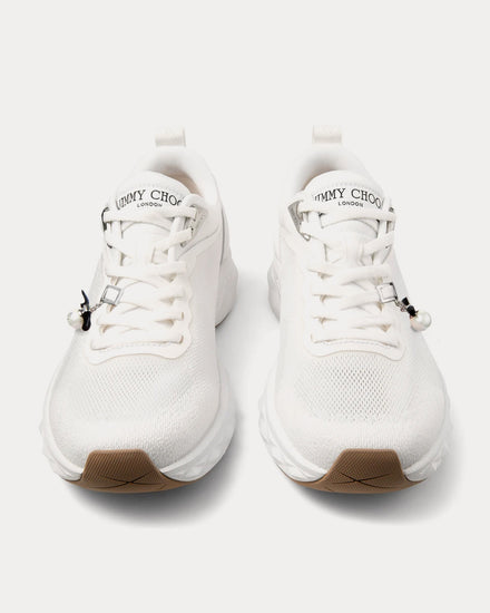 Jimmy Choo Diamond Run V White Low Top Sneakers - 2