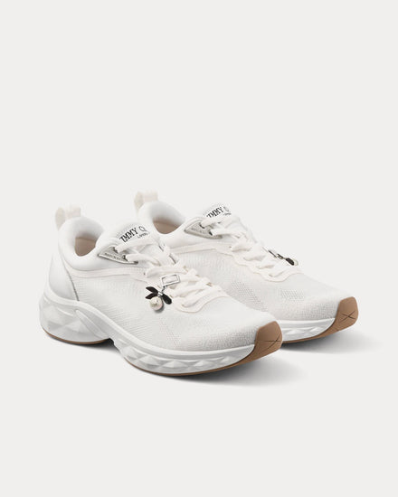 Jimmy Choo Diamond Run V White Low Top Sneakers - 3