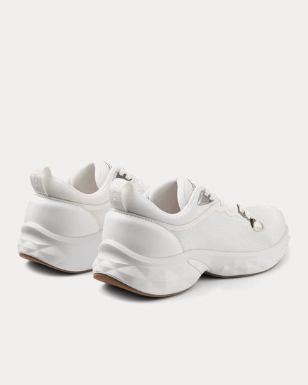 Jimmy Choo Diamond Run V White Low Top Sneakers - 4