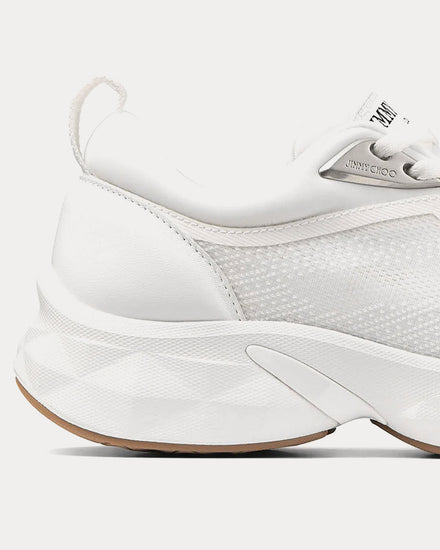 Jimmy Choo Diamond Run V White Low Top Sneakers - 5