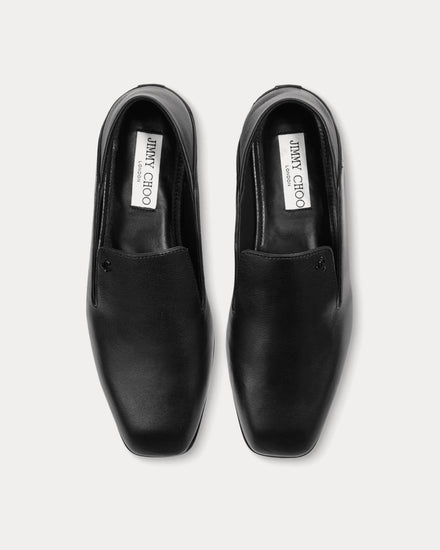 Jimmy Choo Eliot Slipper Vintage Leather Black Slip Ons - 2