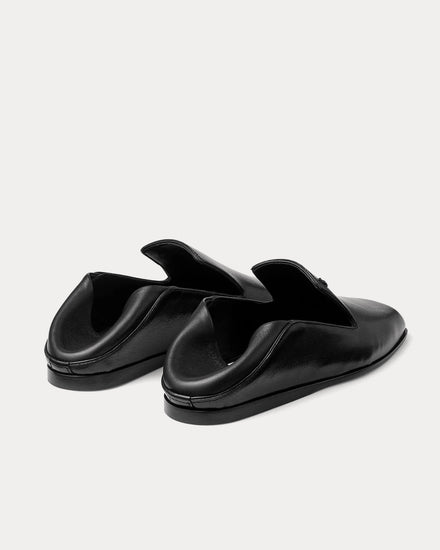 Jimmy Choo Eliot Slipper Vintage Leather Black Slip Ons - 4