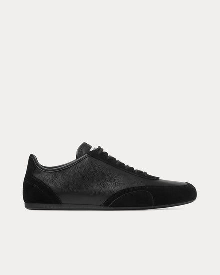 Jimmy Choo Sunny Leather & Suede Black Low Top Sneakers - 1