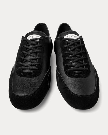 Jimmy Choo Sunny Leather & Suede Black Low Top Sneakers - 2