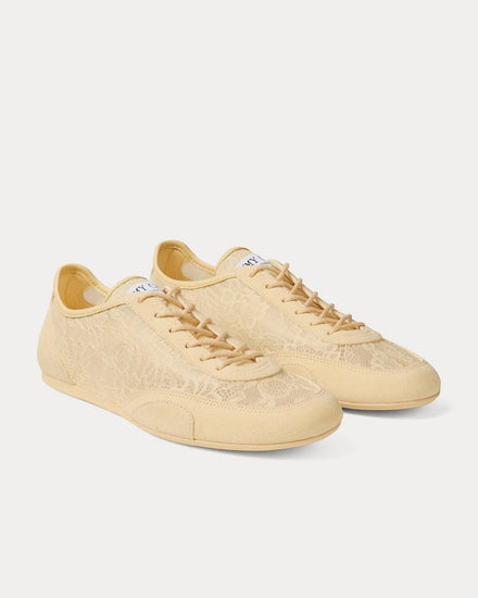 Jimmy Choo Sunny Leather Corn Low Top Sneakers - 3