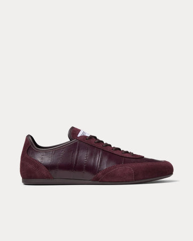 Jimmy Choo Sunny Eel Printed Leather Dark Merlot Low Top Sneakers