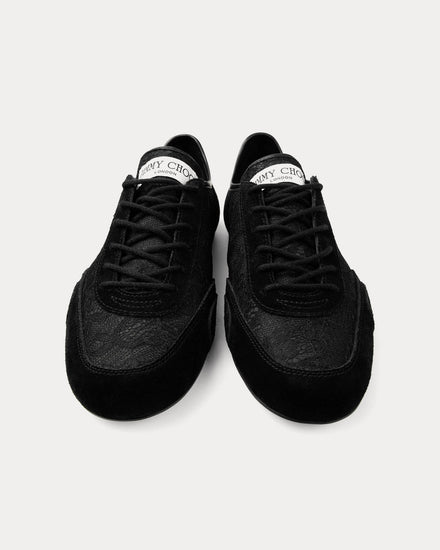 Jimmy Choo Sunny Leather Black Low Top Sneakers - 2