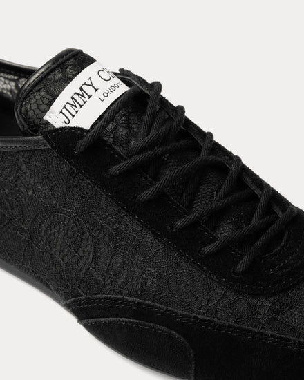 Jimmy Choo Sunny Leather Black Low Top Sneakers - 5