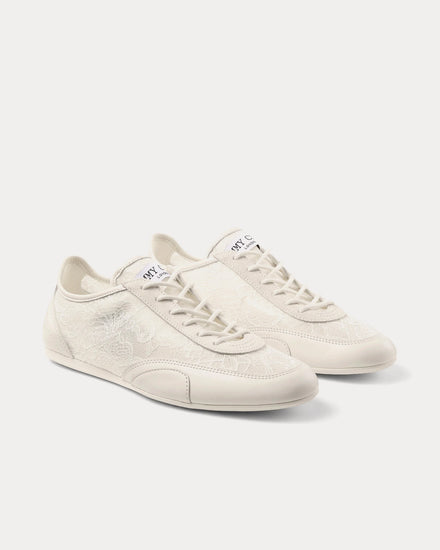 Jimmy Choo Sunny Leather Latte Low Top Sneakers - 3