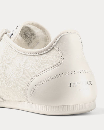 Jimmy Choo Sunny Leather Latte Low Top Sneakers - 5