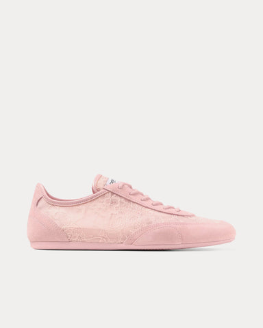 Jimmy Choo Sunny Leather Rose Low Top Sneakers