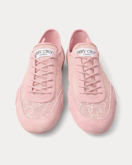 Jimmy Choo Sunny Leather Rose Low Top Sneakers - 2