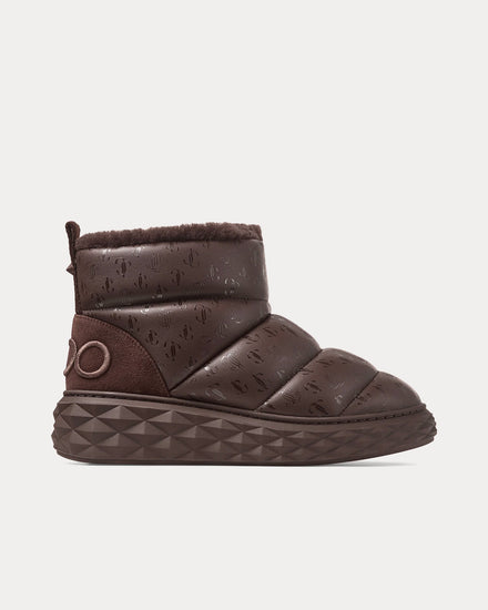 Jimmy Choo Xan Nappa Leather Chocolate Boots - 1