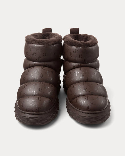 Jimmy Choo Xan Nappa Leather Chocolate Boots - 2