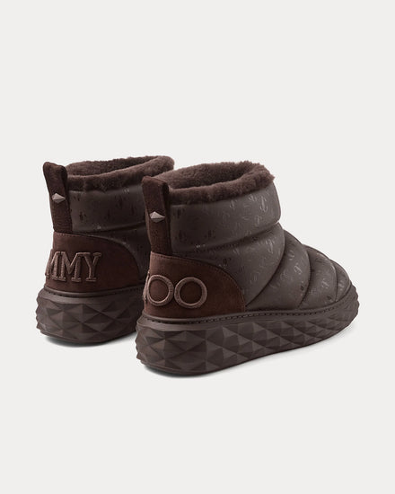 Jimmy Choo Xan Nappa Leather Chocolate Boots - 4