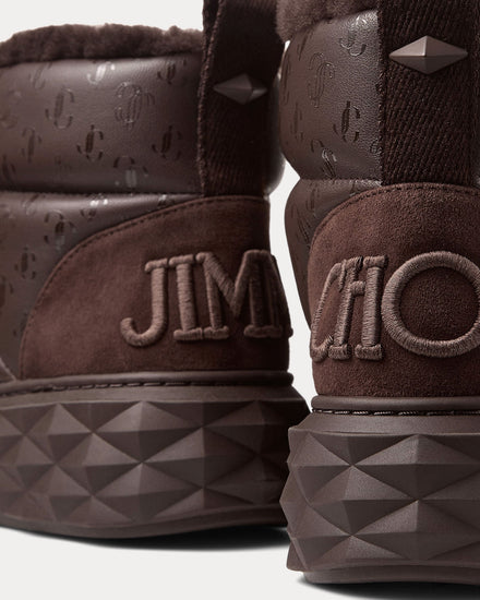 Jimmy Choo Xan Nappa Leather Chocolate Boots - 5