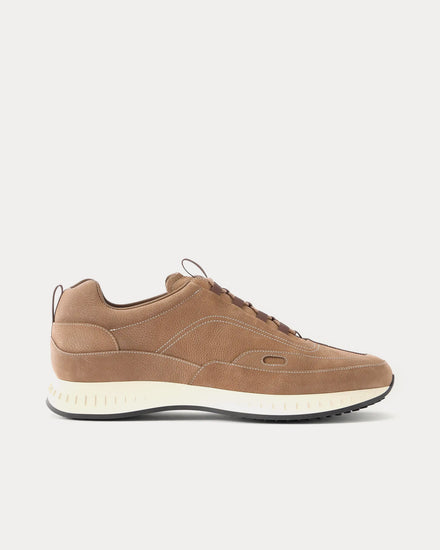 John Lobb Laced Stream Brown Low Top Sneakers - 1