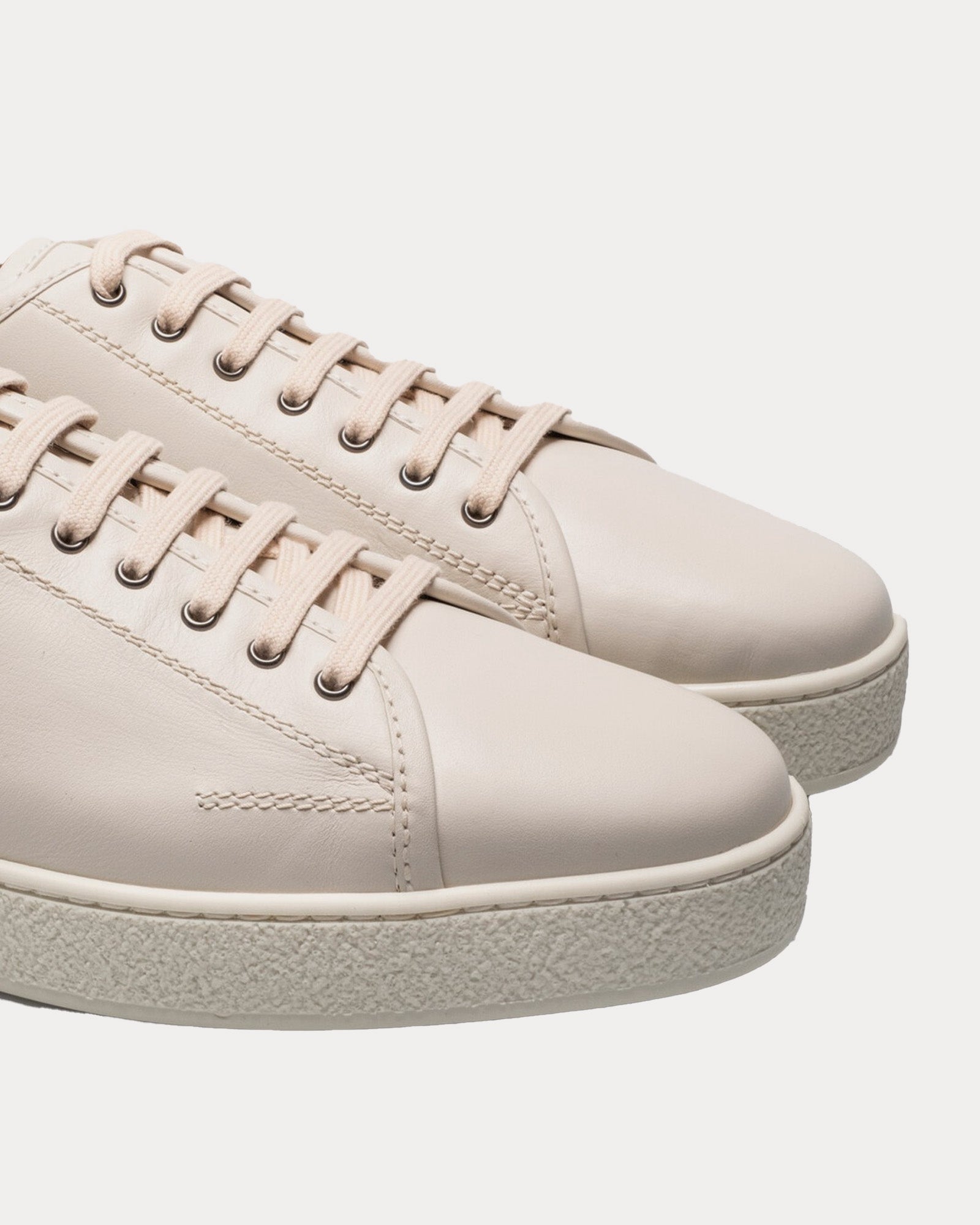 John Lobb - Stockwell Calf Leather White Low Top Sneakers