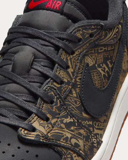 Jordan Air Jordan 1 Low 'Laser' Black / Varsity Red Low Top Sneakers - 6