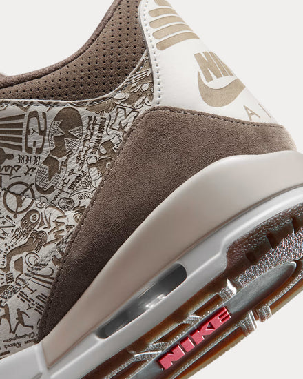 Jordan Air Jordan 3 'Laser' Phantom / Sail High Top Sneakers - 6